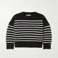 La Ligne - Marin Striped Wool And Cashmere-blend Sweater - Black - x large