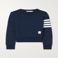 Thom Browne - Striped Cotton-jersey Sweatshirt - Navy - IT36