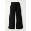 Nili Lotan - Kiki Cropped Voile-trimmed Cotton-jersey Track Pants - Black - x small