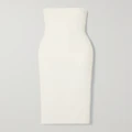 Alex Perry - Callan Strapless Crepe Midi Dress - White - UK 14