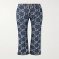 Gucci - Jumbo Gg Denim-jacquard High-rise Straight-leg Jeans - Blue - 24