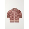 Gucci - Printed Silk-twill Jacket - Beige - XXS
