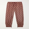 Gucci - Lamé-trimmed Silk-twill Track Pants - Beige - XXS