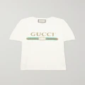Gucci - Oversized Appliquéd Printed Cotton-jersey T-shirt - White - XS