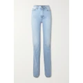 SAINT LAURENT - Janice High-rise Straight-leg Jeans - Sky blue - 29