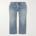 SAINT LAURENT - Cropped Mid-rise Straight-leg Jeans - Blue - 28