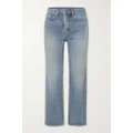 SAINT LAURENT - Cropped Mid-rise Straight-leg Jeans - Blue - 28