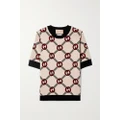Gucci - Reversible Wool-blend Jacquard Sweater - Off-white - M