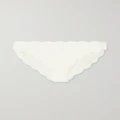 Marysia - + Net Sustain Antibes Scalloped Recycled Seersucker Bikini Briefs - Off-white - x small