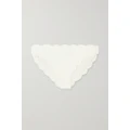 Marysia - + Net Sustain Antibes Scalloped Recycled Seersucker Bikini Briefs - Off-white - x small