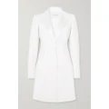 Carolina Herrera - Silk Satin-trimmed Crepe Mini Dress - White - US10