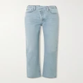 AGOLDE - Criss Cross Frayed High-rise Straight-leg Organic Jeans - Light denim - 27