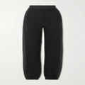 Moncler - Embellished Shell-trimmed Cotton-jersey Track Pants - Black - medium