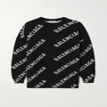 Balenciaga - Oversized Intarsia Wool-blend Sweater - Black - XS