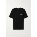 Balenciaga - Oversized Embroidered Cotton-jersey T-shirt - Black - XS