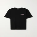 Balenciaga - Oversized Embroidered Cotton-jersey T-shirt - Black - S
