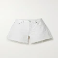 AGOLDE - Parker Long Distressed Denim Shorts - White - 23