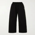 Balenciaga - Embroidered Cotton-jersey Track Pants - Black - XXS