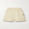 Balenciaga - Embroidered Cotton-jersey Shorts - Cream - XS