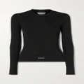 Balenciaga - Ribbed Stretch-jersey Top - Black - M