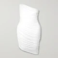 Norma Kamali - Diana One-shoulder Ruched Stretch-jersey Dress - White - medium