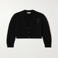 SAINT LAURENT - Embellished Cashmere Cardigan - Black - L