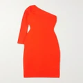 Victoria Beckham - Vb Body One-sleeve Stretch-knit Midi Dress - Orange - 0
