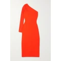 Victoria Beckham - Vb Body One-sleeve Stretch-knit Midi Dress - Orange - 5