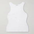 AGOLDE - Bailey Ribbed Stretch-lyocell And Organic Cotton-blend Tank - White - small