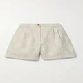 Gucci - Love Parade Pleated Cotton-blend Jacquard Shorts - Ivory - IT36