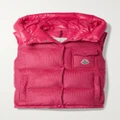 Moncler - Eau Shell-trimmed Quilted Down Cotton-blend Corduroy Vest - Red - 2
