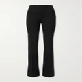 SAINT LAURENT - Pinstriped Wool Flared Pants - Black - FR34