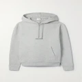 SAINT LAURENT - Embroidered Cotton-blend Jersey Hoodie - Gray - XS