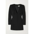 SAINT LAURENT - Crepe Mini Dress - Black - FR36