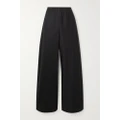 The Row - Essentials Gala Wool And Mohair-blend Wide-leg Pants - Black - medium