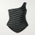 Balenciaga - One-shoulder Printed Swimsuit - Black - M