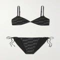 Balenciaga - Printed Stretch Bikini - Black - M