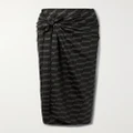 Balenciaga - Gathered Printed Stretch-jersey Pareo - Black - S