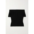 Alexander McQueen - Off-the-shoulder Stretch-knit Top - Black - S