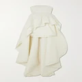 Carolina Herrera - Strapless Ruffled Tiered Silk-faille Gown - White - US4