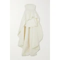 Carolina Herrera - Strapless Ruffled Tiered Silk-faille Gown - White - US4