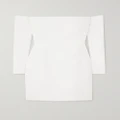 Emilia Wickstead - Murielle Off-the-shoulder Cloqué Mini Dress - White - UK 10