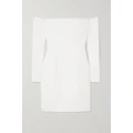 Emilia Wickstead - Murielle Off-the-shoulder Cloqué Mini Dress - White - UK 14