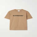 Burberry - Printed Cotton-blend Jersey T-shirt - Tan - xx small