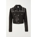 Khaite - Rizzo Studded Textured-leather Jacket - Black - medium