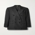 Gucci - Double-breasted Wool-jacquard Blazer - Dark gray - IT36