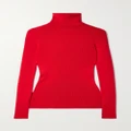 Gucci - Appliquéd Ribbed Wool-blend Turtleneck Sweater - Red - S