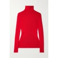 Gucci - Appliquéd Ribbed Wool-blend Turtleneck Sweater - Red - L