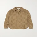 Gucci - Silk-satin Jacquard Shirt - Light brown - IT40