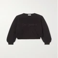 SAINT LAURENT - Embroidered Cotton-jersey Sweatshirt - Black - XS